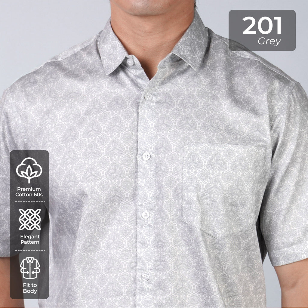 Kemeja Batik Sagara Lengan Pendek 201 Grey