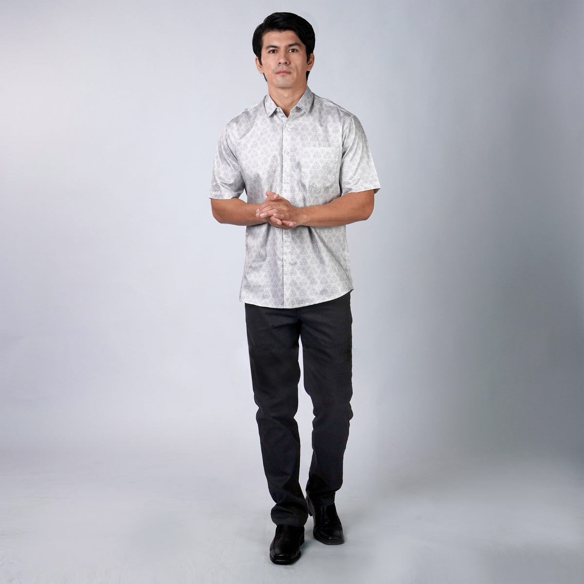 Kemeja Batik Sagara Lengan Pendek 201 Grey