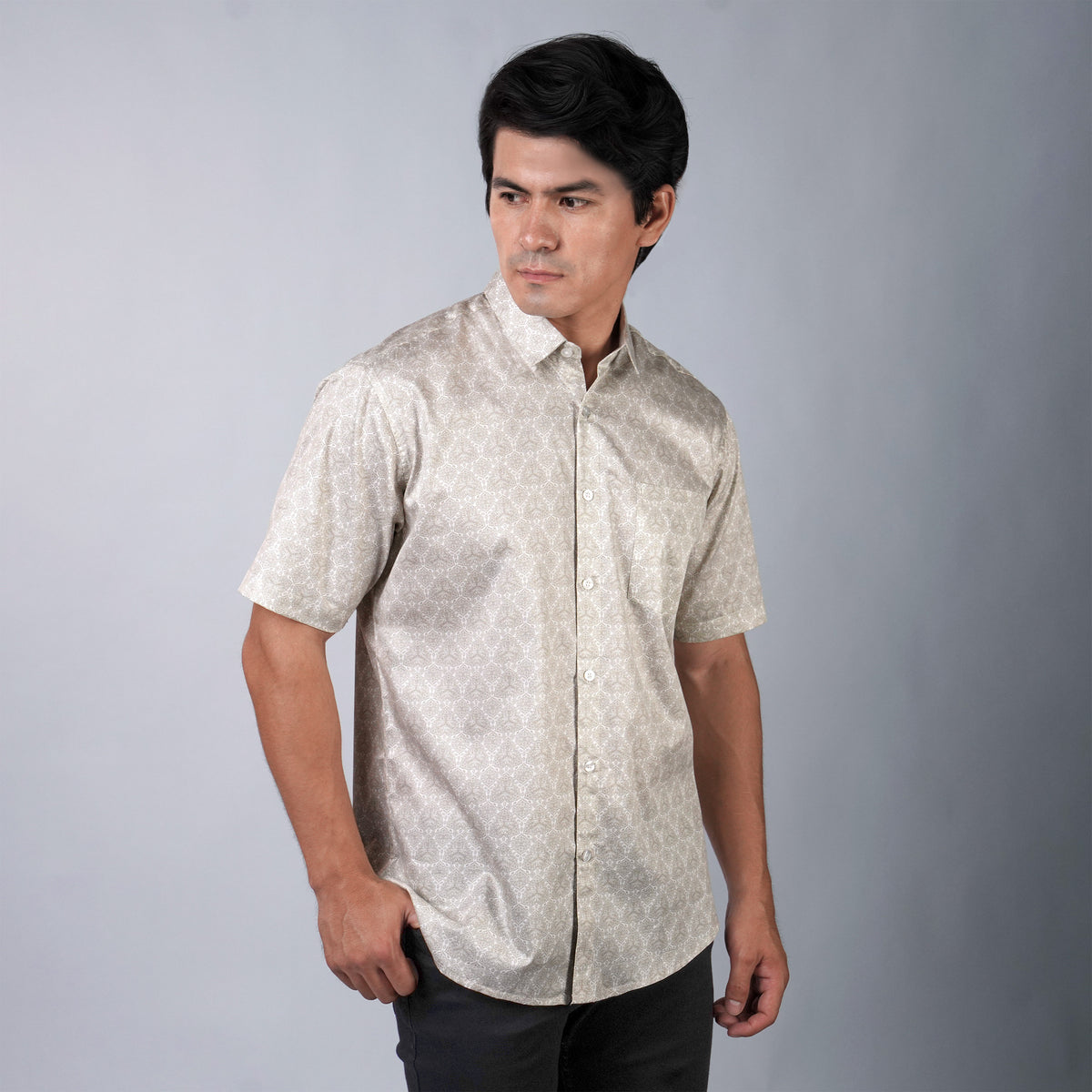 Kemeja Batik Sagara Lengan Pendek 201 Mocca
