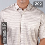 Kemeja Batik Sagara Lengan Pendek 202 White Coffee