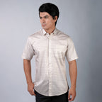 Kemeja Batik Sagara Lengan Pendek 202 White Coffee