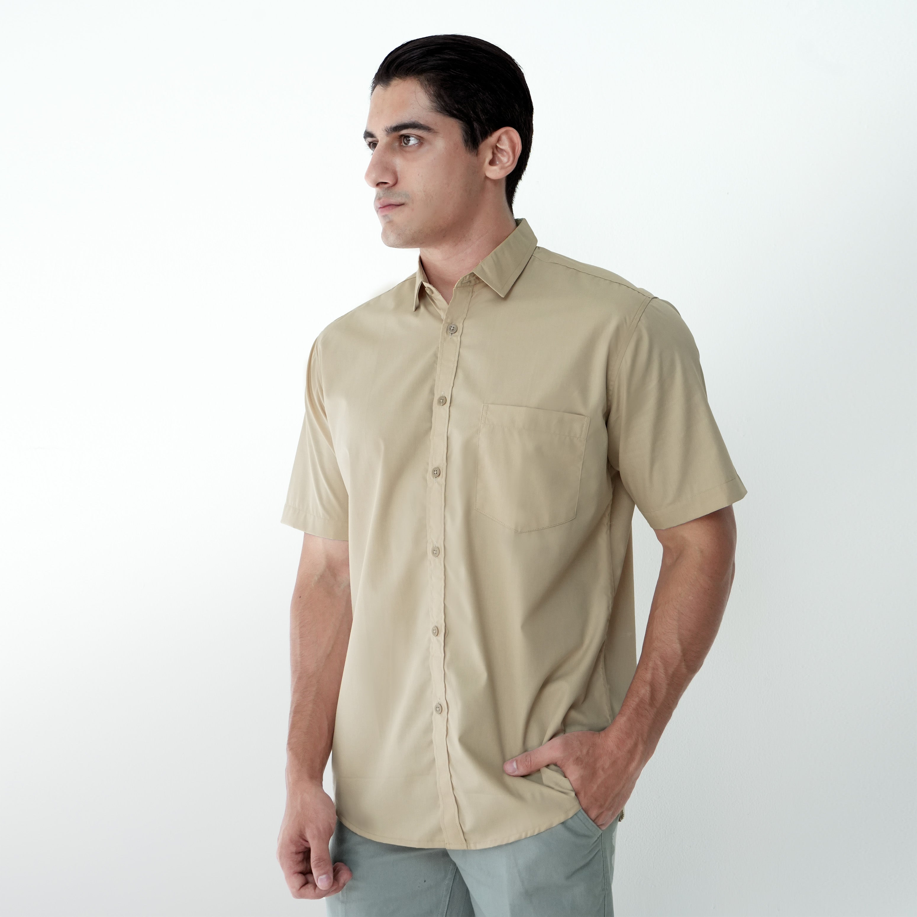 Kemeja Gallant Basic Lengan Pendek 2233 Peach