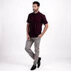 Kemeja Premium Gallant Lengan Pendek 2334 Burgundy