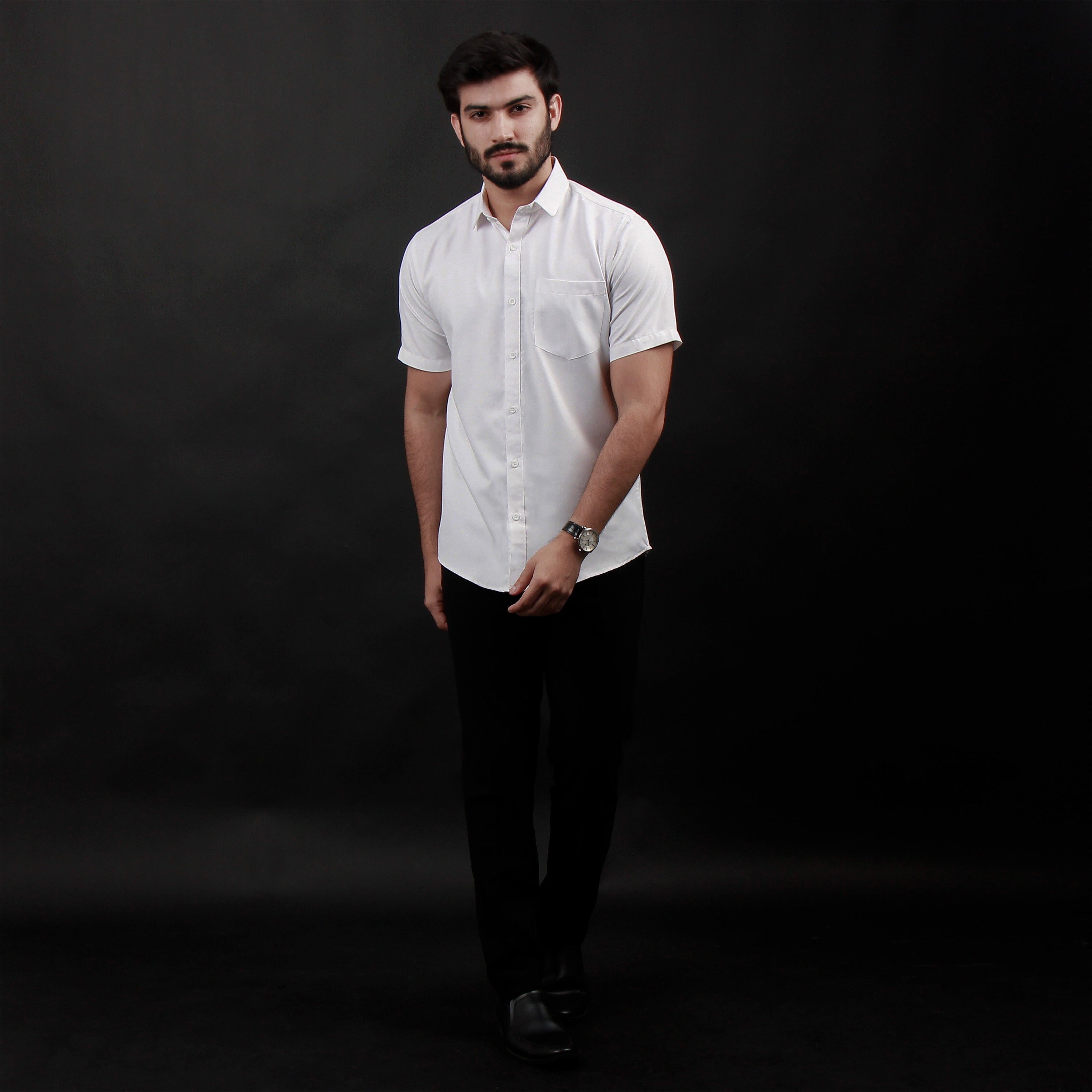 Kemeja Premium Gallant Lengan Pendek 2334 White