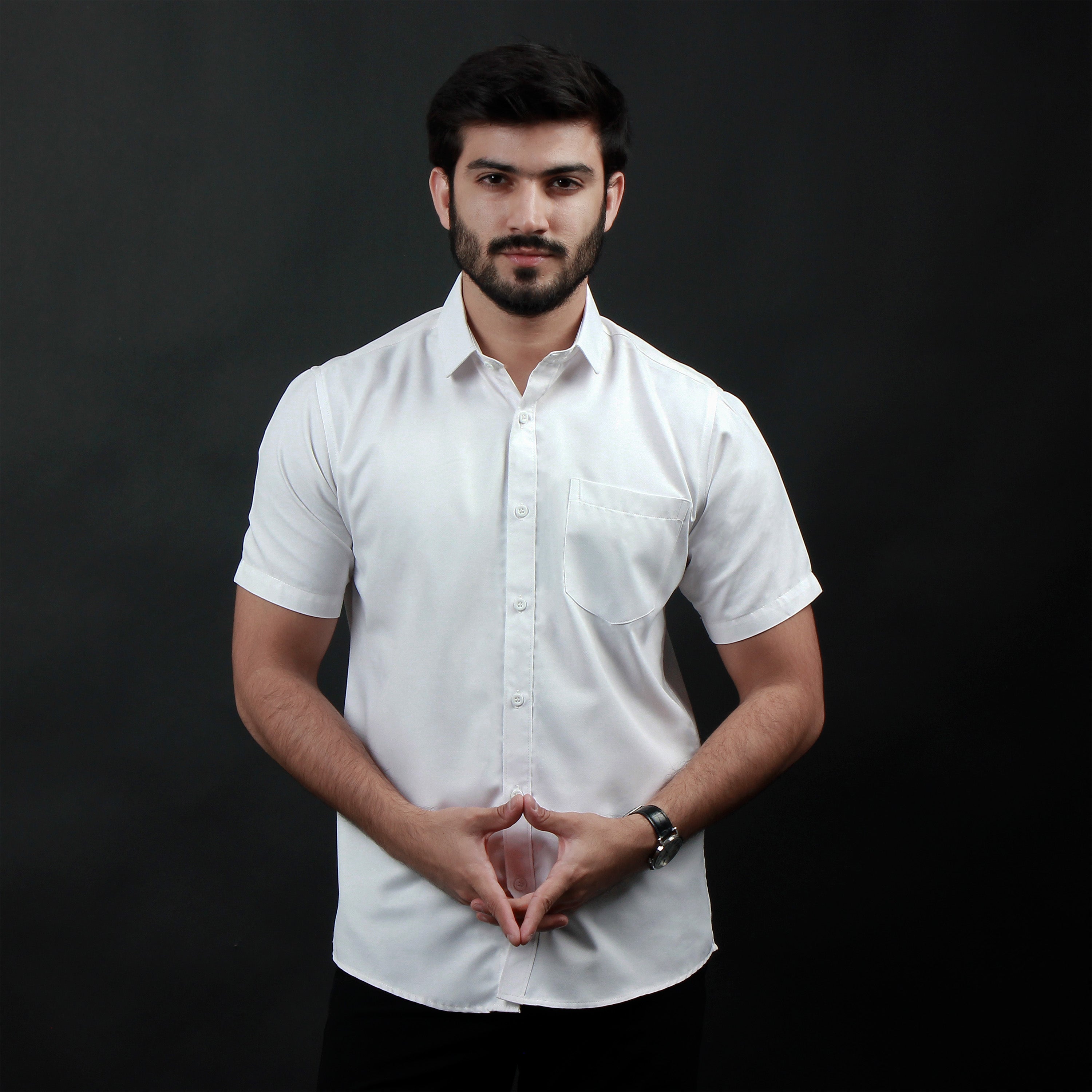 Kemeja Premium Gallant Lengan Pendek 2334 White