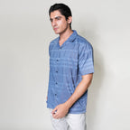 Kemeja Xanlos Lengan Pendek 2354 Blue