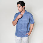 Kemeja Xanlos Lengan Pendek 2354 Blue