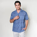 Kemeja Xanlos Lengan Pendek 2354 Blue
