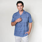 Kemeja Xanlos Lengan Pendek 2354 Blue