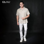 Kemeja Xanlos Lengan Pendek 2354 Khaki