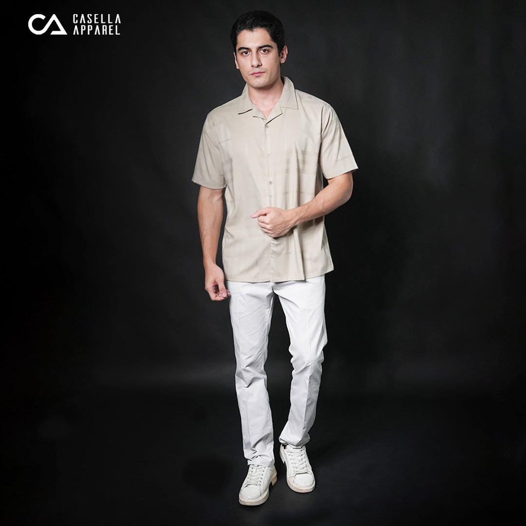 Kemeja Xanlos Lengan Pendek 2354 Khaki