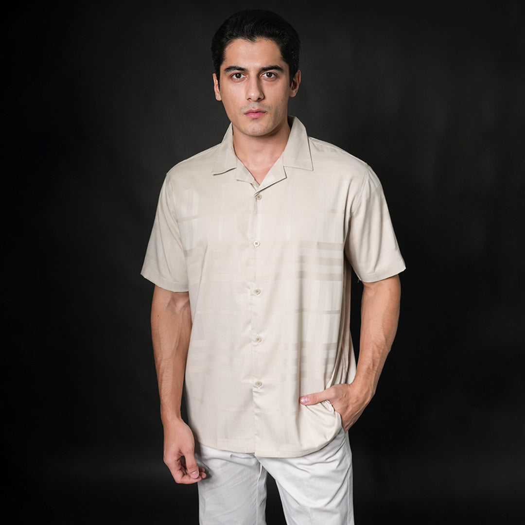 Kemeja Xanlos Lengan Pendek 2354 Khaki