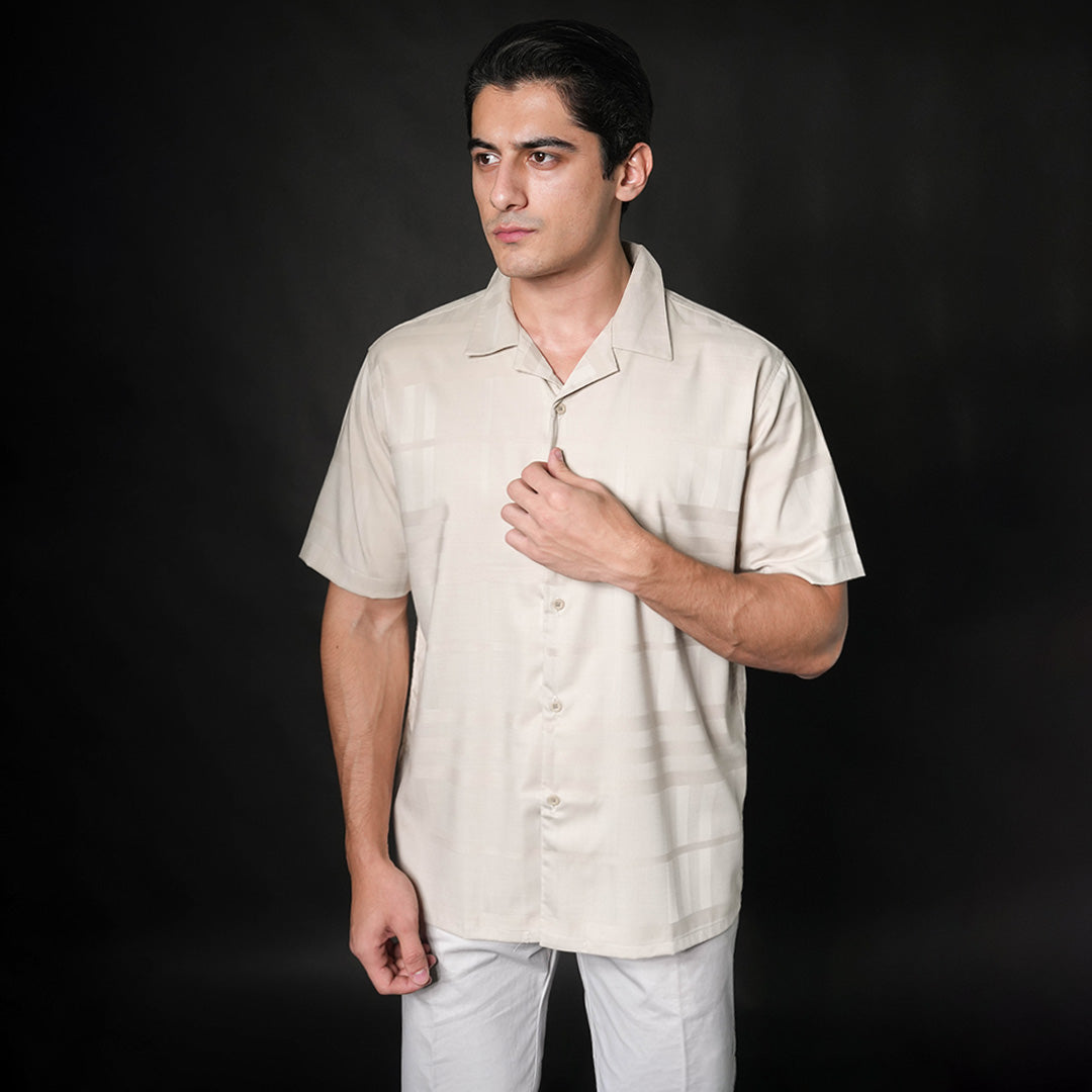 Kemeja Xanlos Lengan Pendek 2354 Khaki