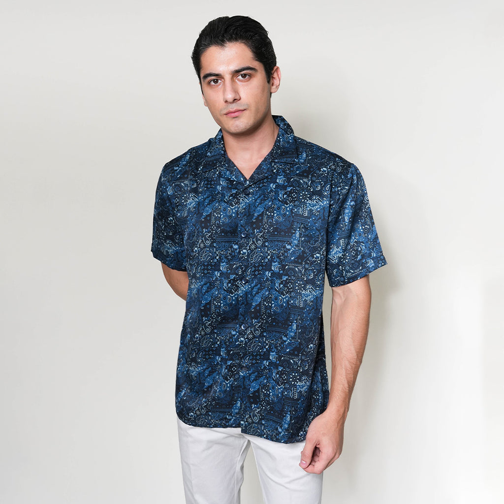 Kemeja Xantif Lengan Pendek 2359 Dark Navy