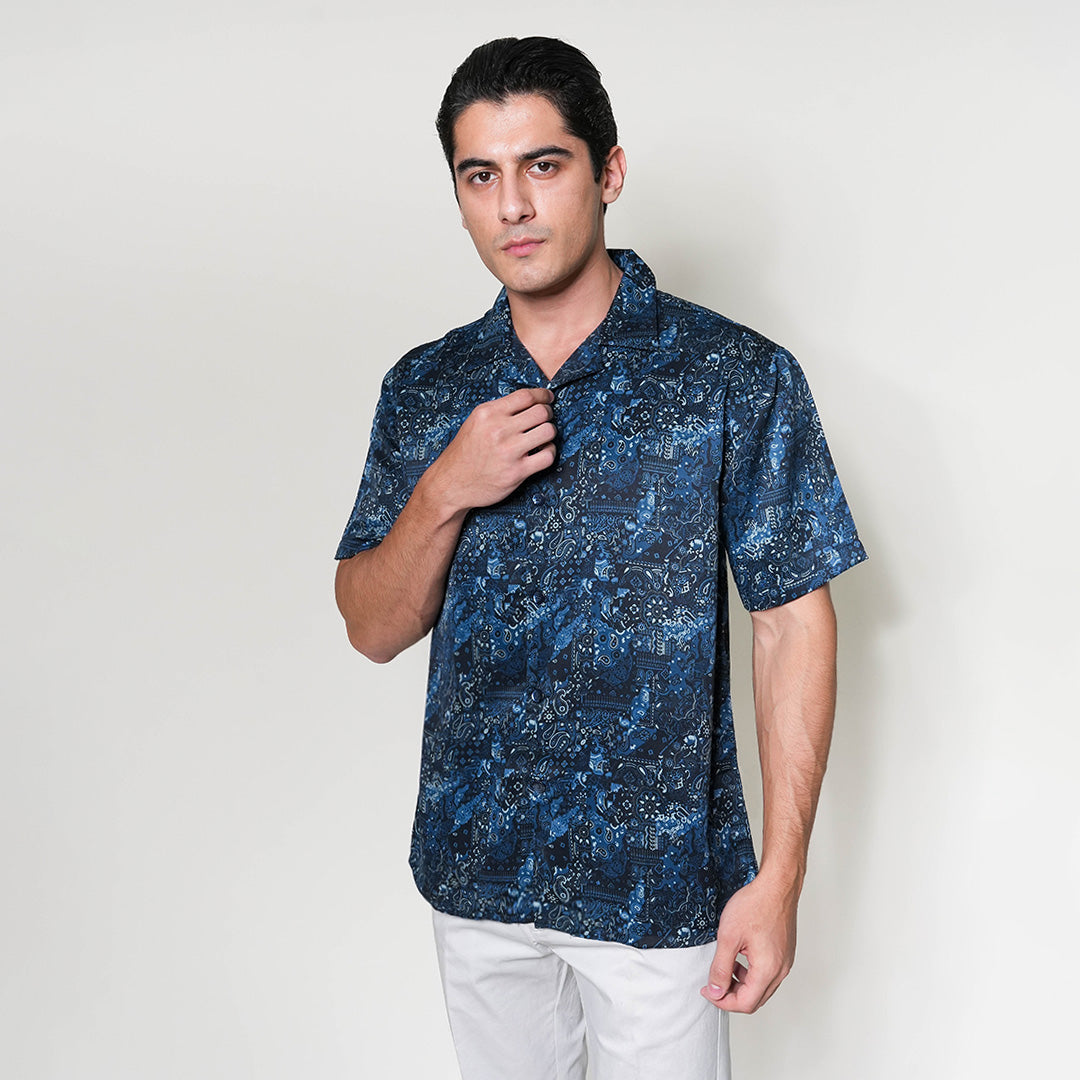 Kemeja Xantif Lengan Pendek 2359 Dark Navy
