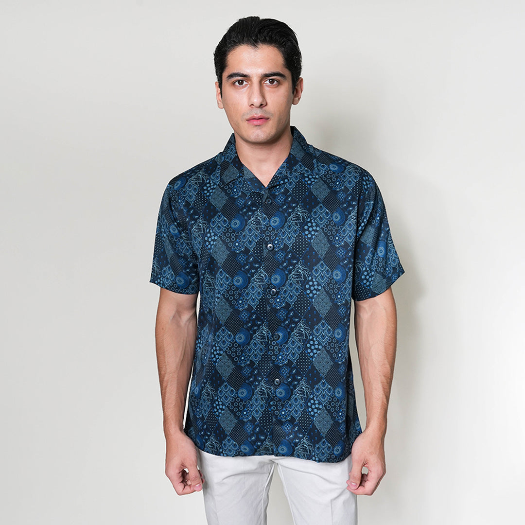 Kemeja Xantif Lengan Pendek 2360 Navy