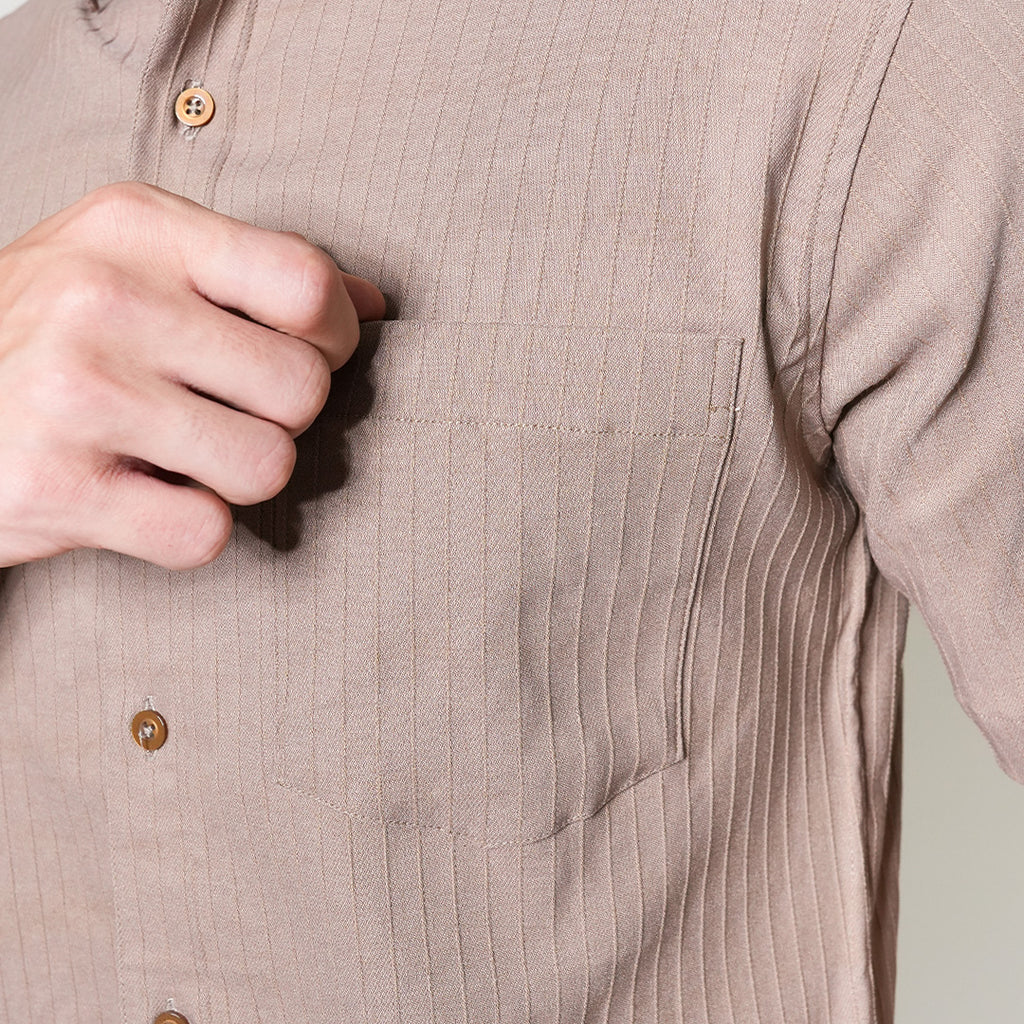 Kemeja Alden Lengan Pendek 2361 Coffee