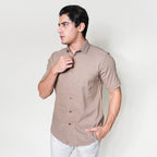 Kemeja Alden Lengan Pendek 2361 Coffee
