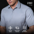 Kemeja Alden Lengan Pendek 2361 Grey