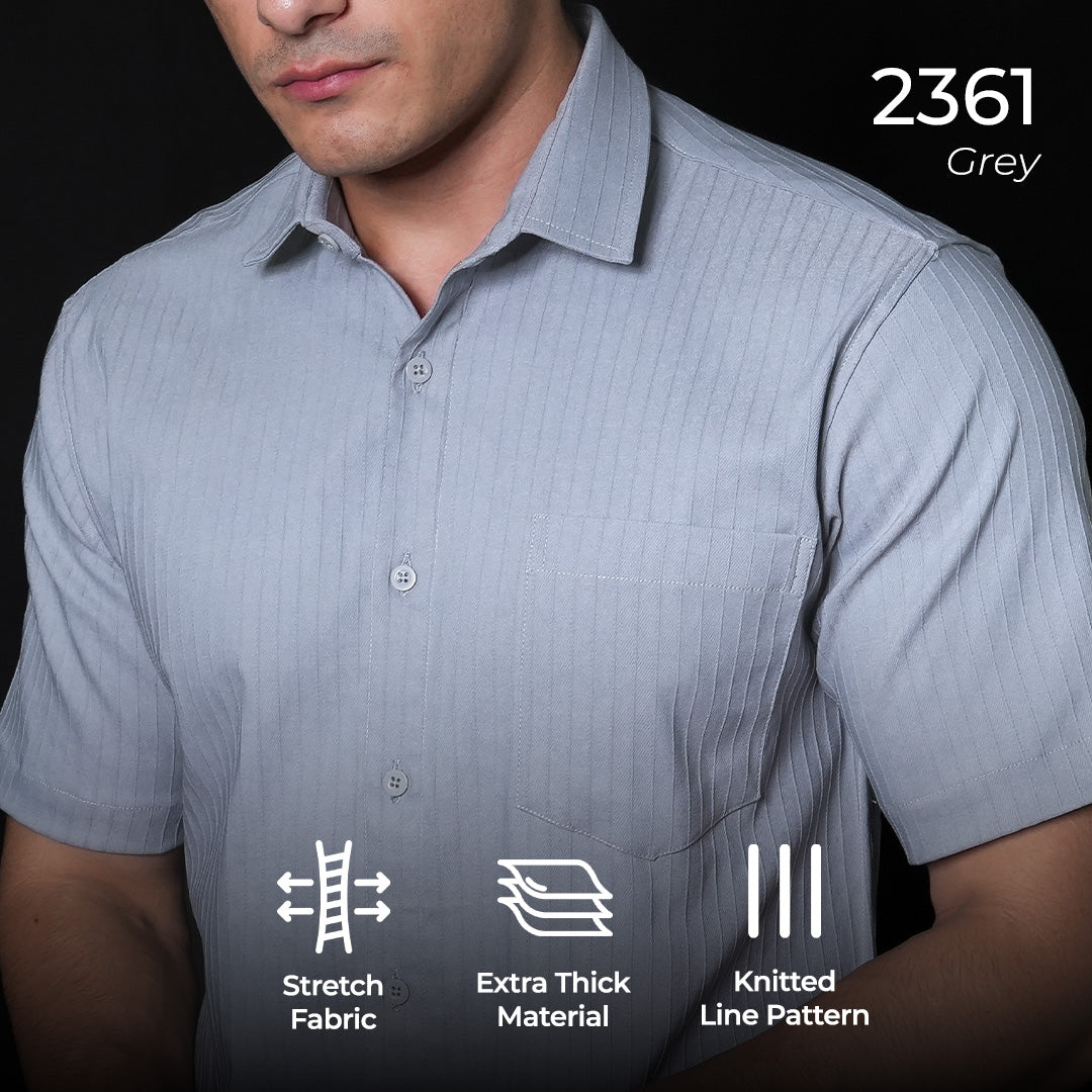 Kemeja Alden Lengan Pendek 2361 Grey