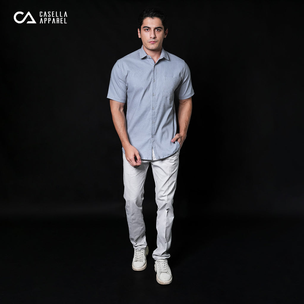 Kemeja Alden Lengan Pendek 2361 Grey