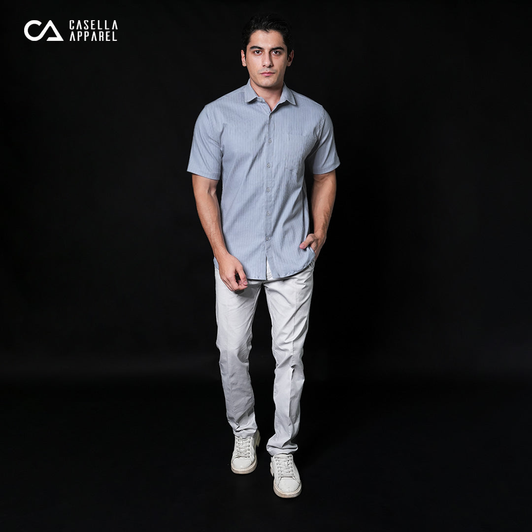 Kemeja Alden Lengan Pendek 2361 Grey