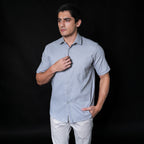 Kemeja Alden Lengan Pendek 2361 Grey