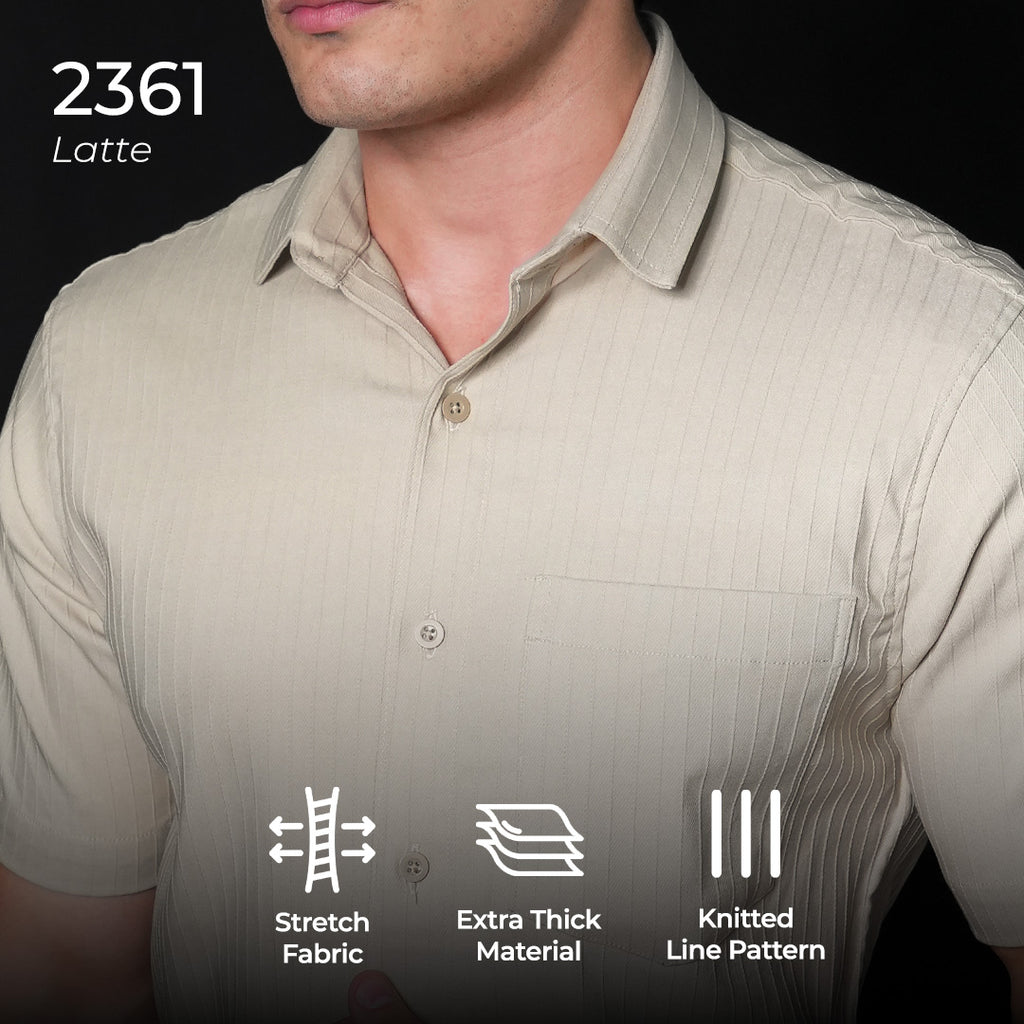 Kemeja Alden Lengan Pendek 2361 Latte
