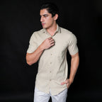 Kemeja Alden Lengan Pendek 2361 Latte