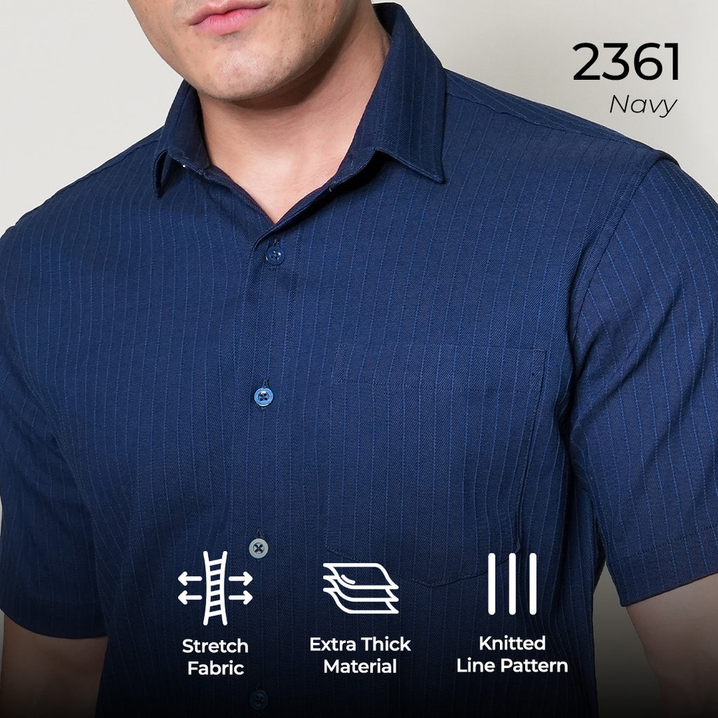 Kemeja Alden Lengan Pendek 2361 Navy
