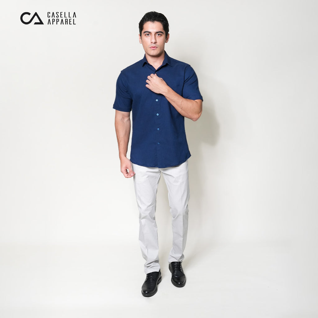 Kemeja Alden Lengan Pendek 2361 Navy