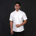 Kemeja Oxford Button Down Lengan Pendek 2364 White