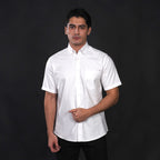 Kemeja Oxford Button Down Lengan Pendek 2364 White