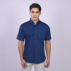 Kemeja Oxford Button Down Lengan Pendek 2364 Denim