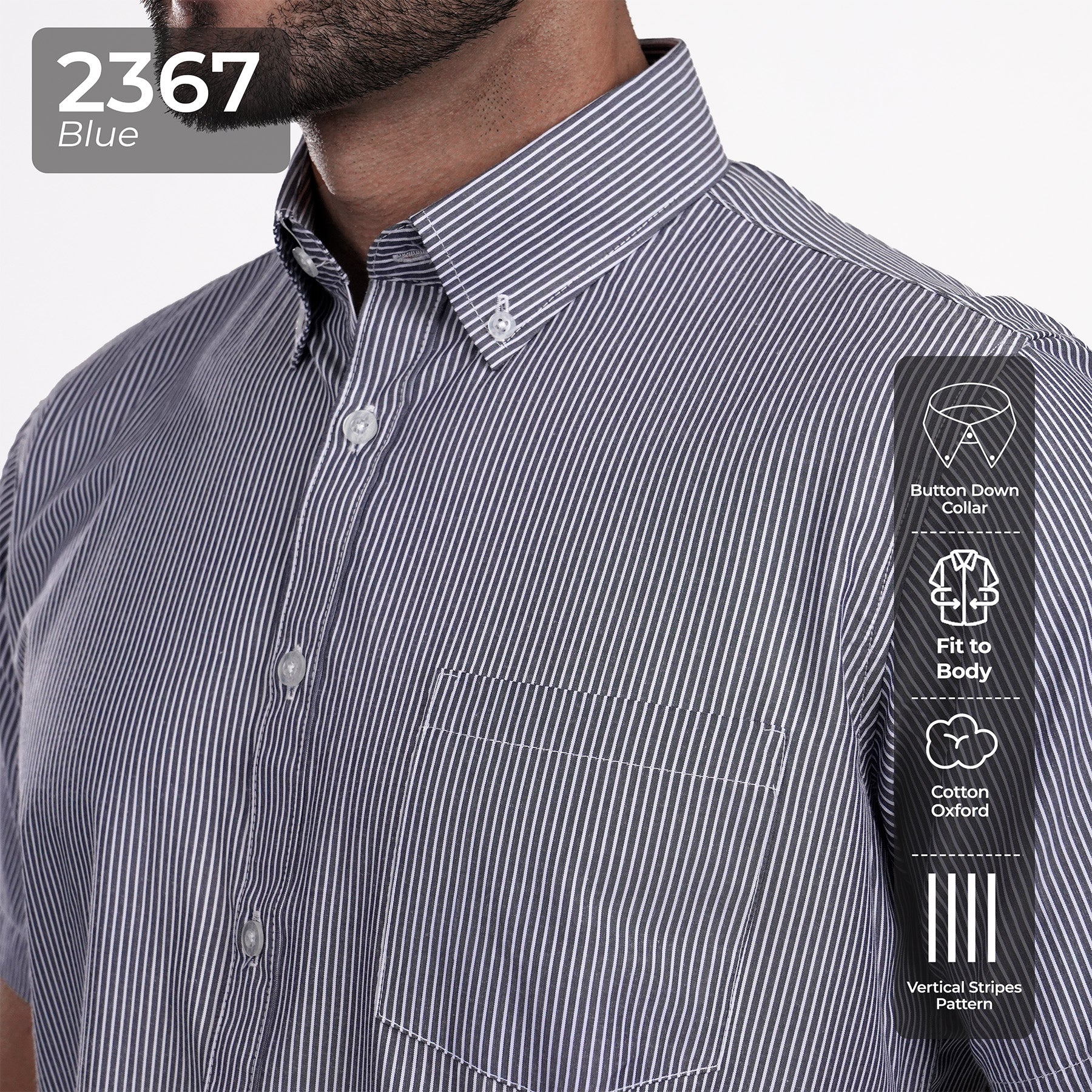 Kemeja Sinclair Lengan Pendek 2367 Blue