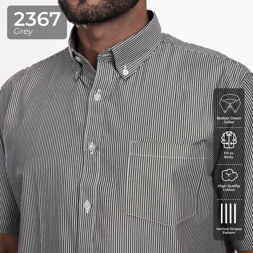 Kemeja Sinclair Lengan Pendek 2367 Grey