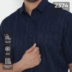 Kemeja Ardent Lengan Pendek Stripe Design 2374 Navy