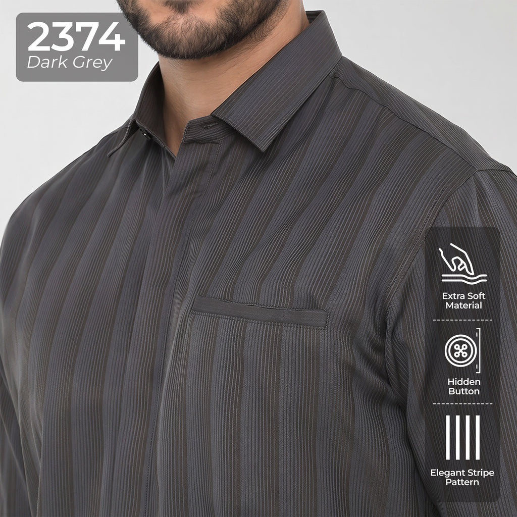 Kemeja Ardent Lengan Pendek 2374 Dark Grey