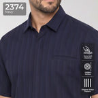 Kemeja Ardent Lengan Pendek 2374 Navy
