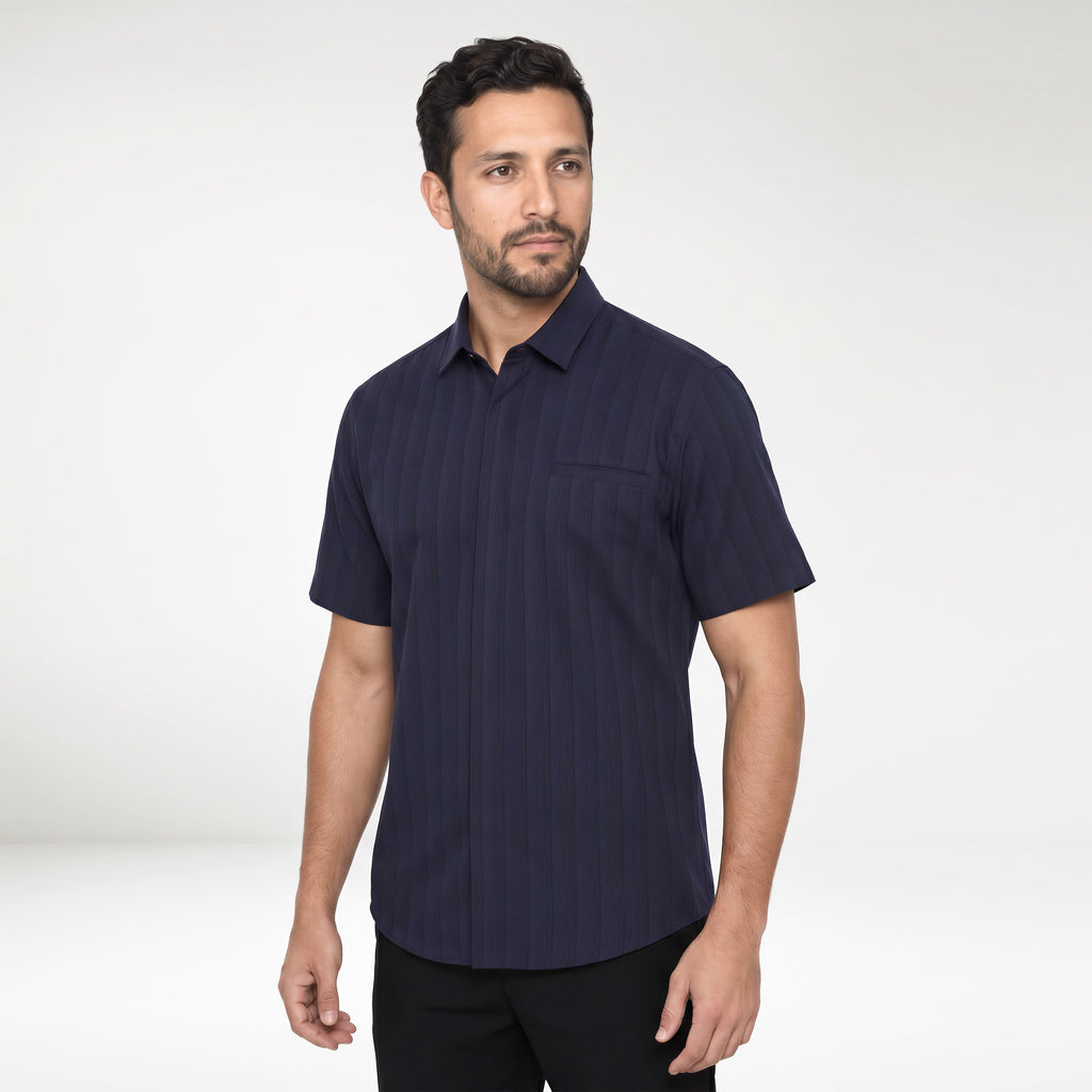 Kemeja Ardent Lengan Pendek 2374 Navy