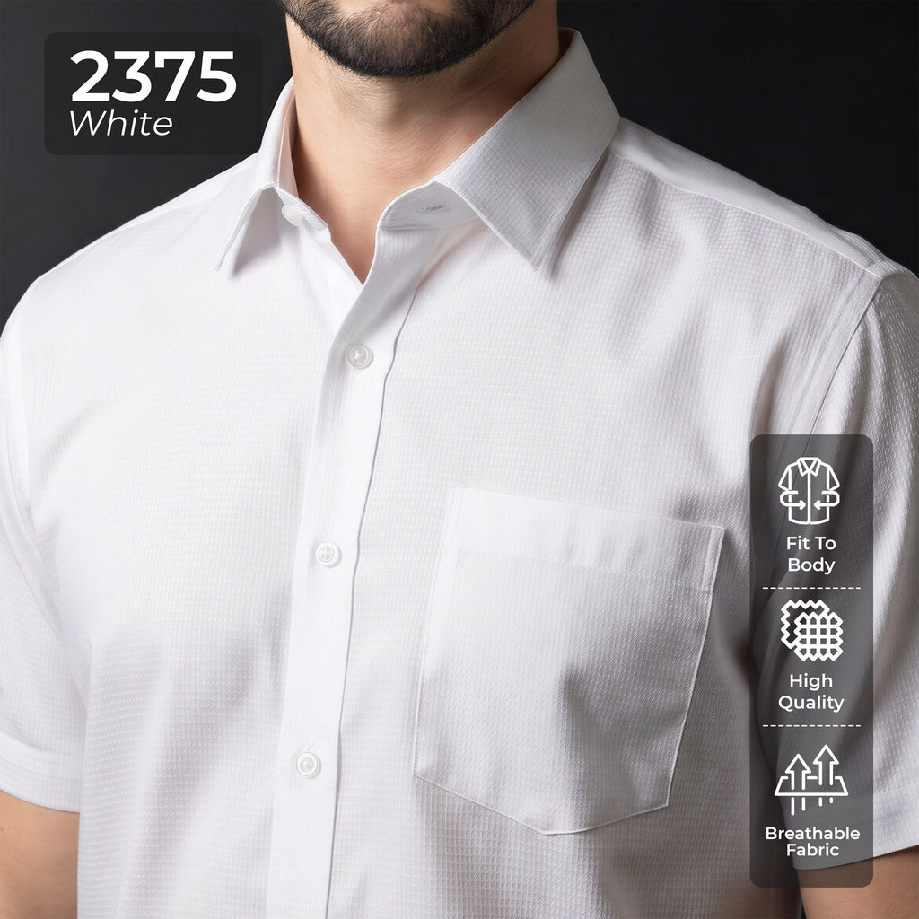 Kemeja Eldric Lengan Pendek 2375 White