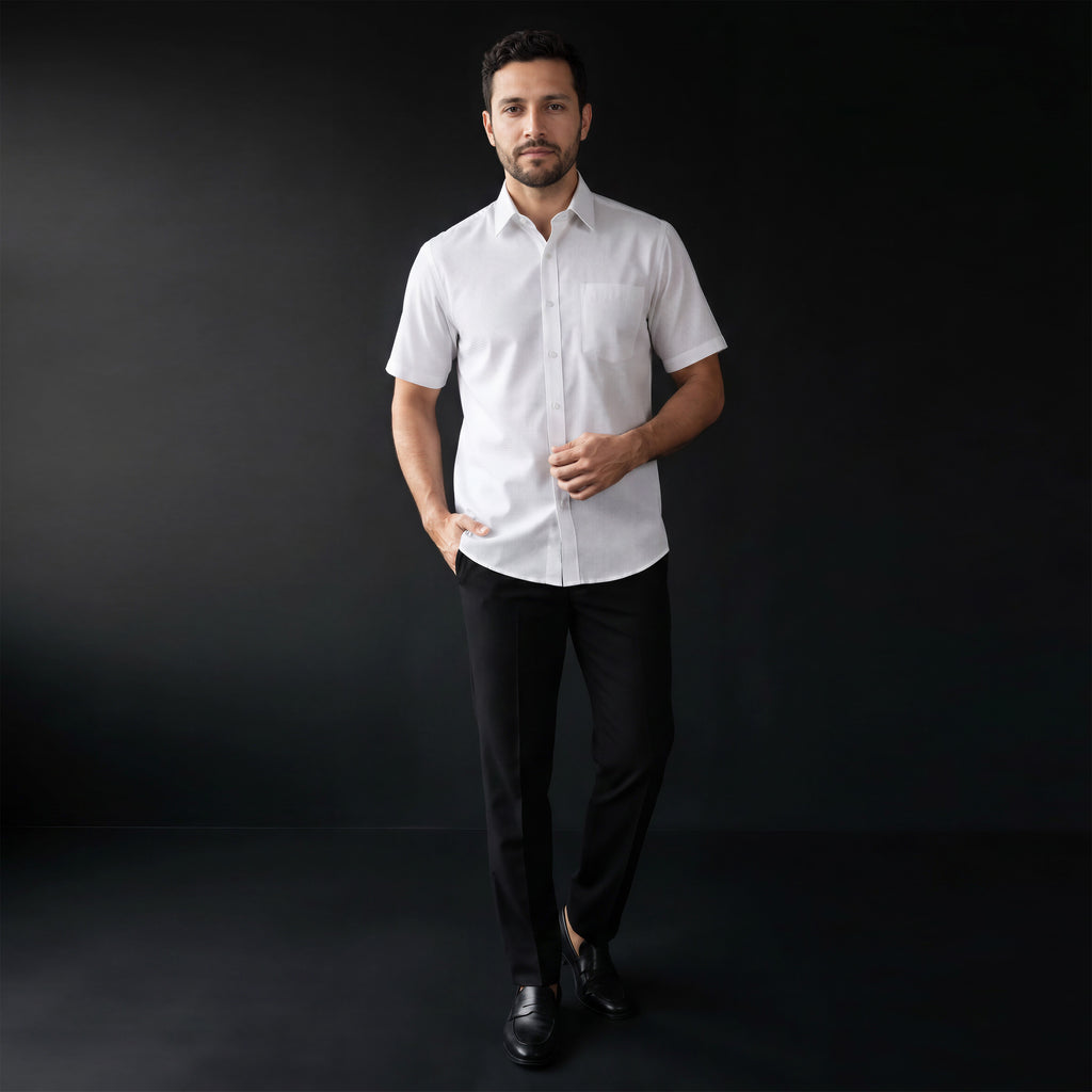 Kemeja Eldric Lengan Pendek 2375 White