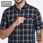 Kemeja Chicago Lengan Pendek 2379 Green Black