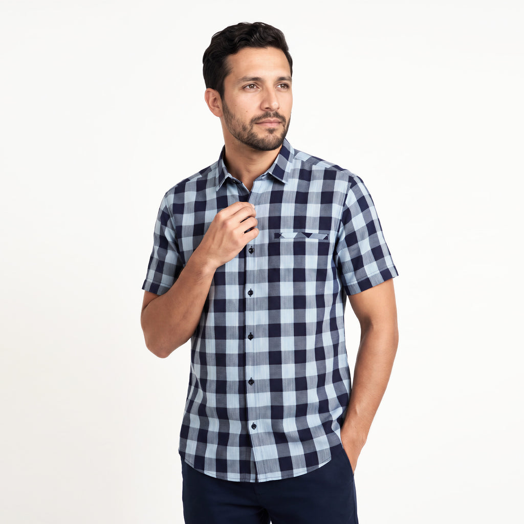 Kemeja Chicago Lengan Pendek 2385 Navy