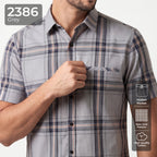 Kemeja Chicago Lengan Pendek 2386 Grey