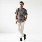 Kemeja Chicago Lengan Pendek 2387 Brown Green