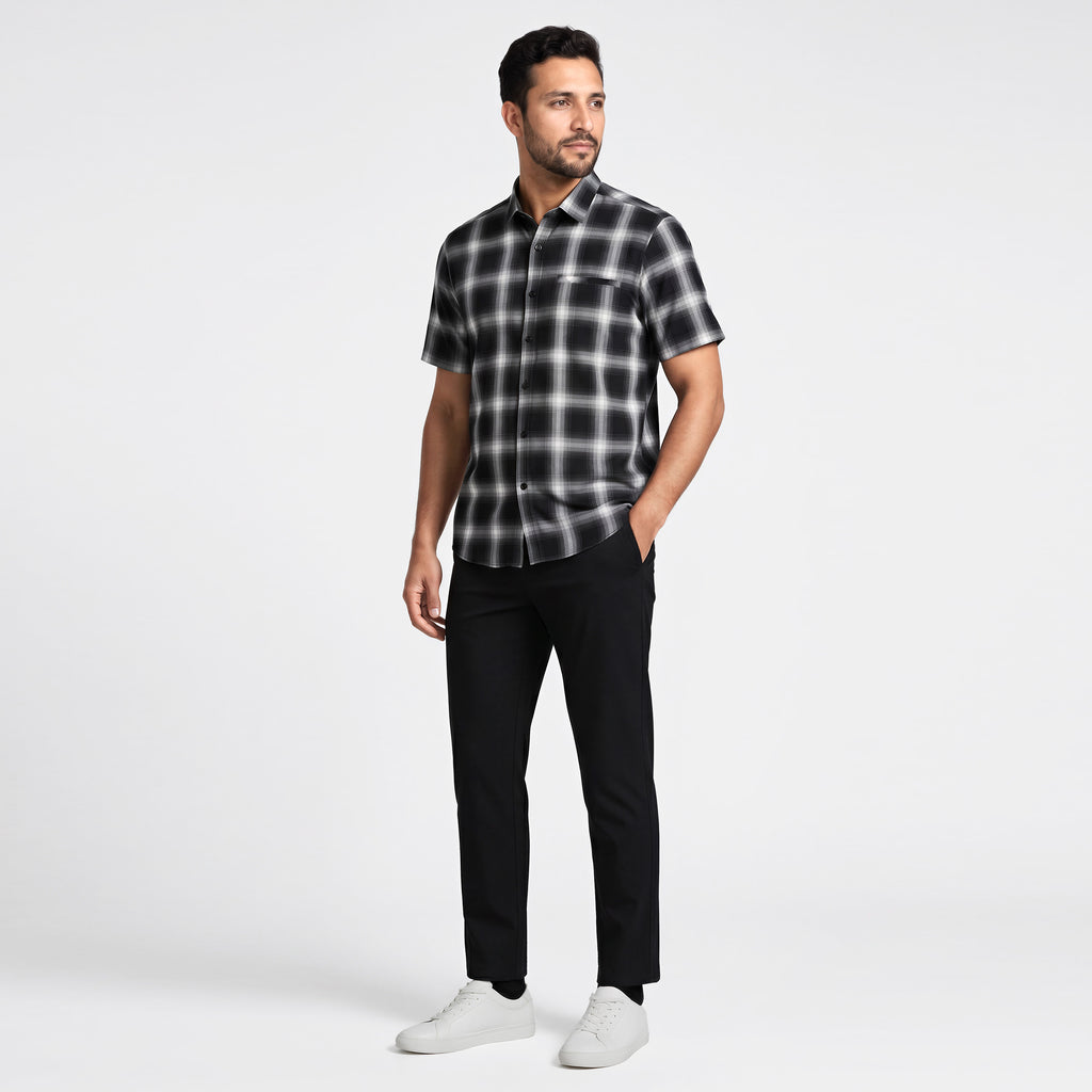 Kemeja Chicago Lengan Pendek 2389 Black