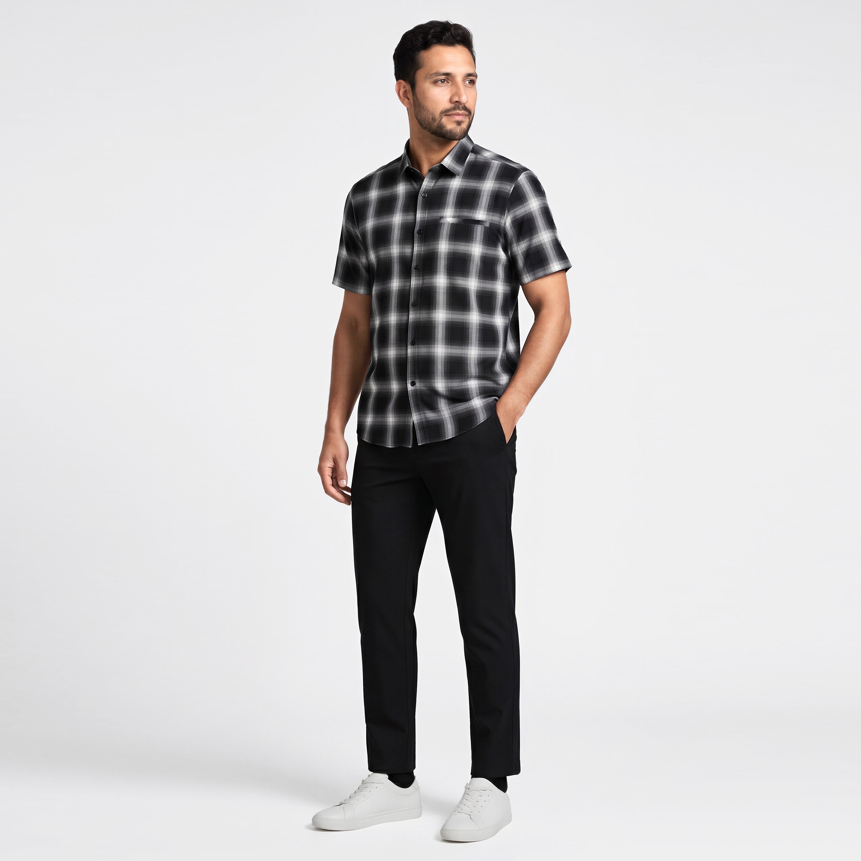 Kemeja Chicago Lengan Pendek 2389 Black