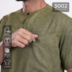 Kurta Umar Two Tone Lengan Pendek 3002 Moss Green