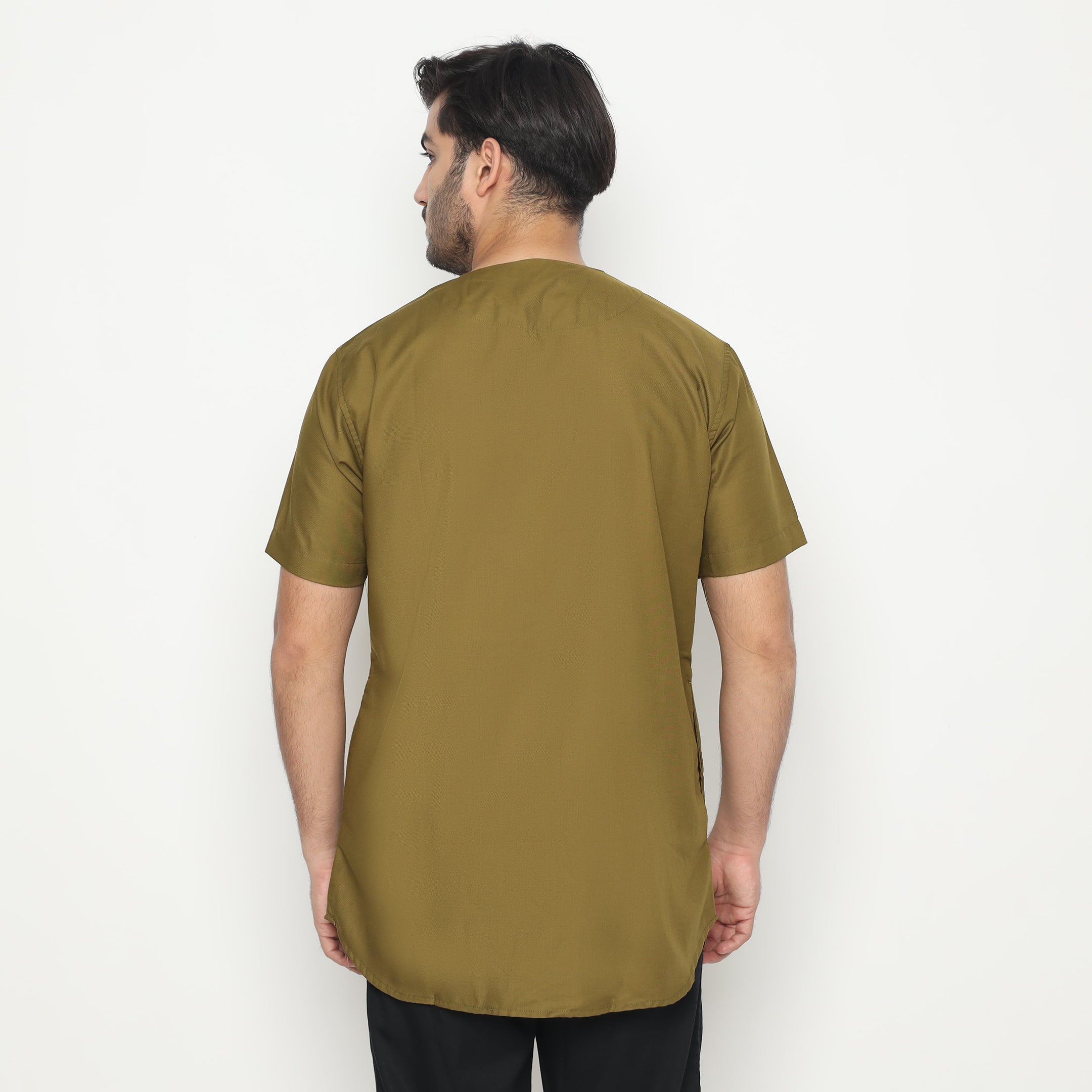 Kurta Umar Solid Lengan Pendek 3003 Army